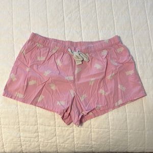 Gap Pink & White Pig PJ Shorts